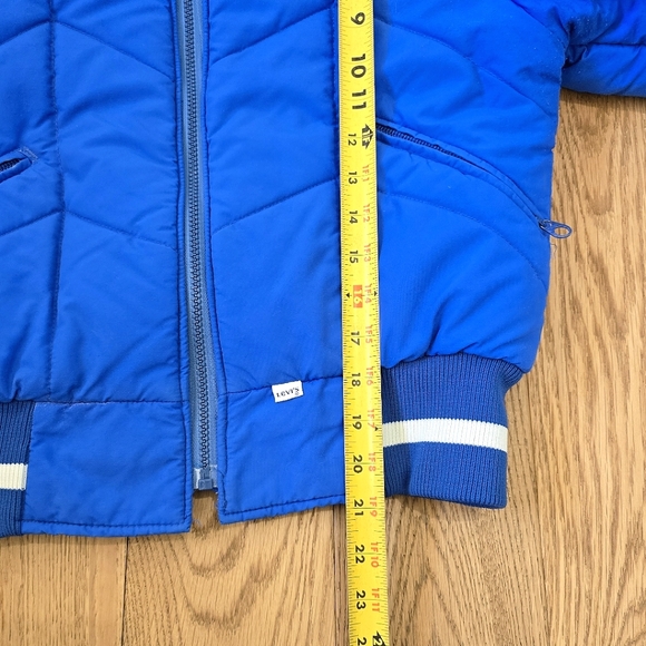 Vintage 70s 80s Levi's USA Blue Corduroy Bib Ski Suit size Medium - Picture 8 of 16